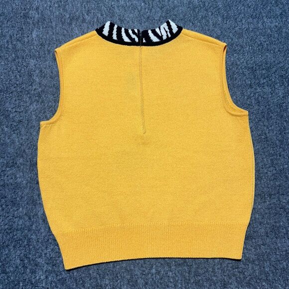 St John Collection Yellow Tank Top Zebra Trim‎ Size P - Picture 8 of 8